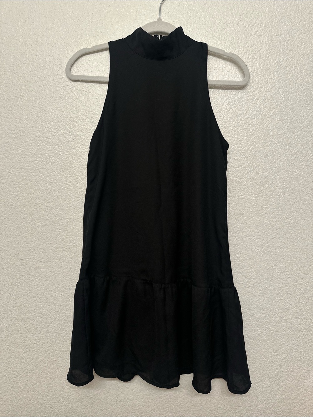 Abercrombie & Fitch Black Sleeveless Mock Neck Mini Dress